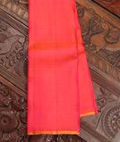 Pinkish Orange Handwoven Kanjivaram Silk Saree T4070211