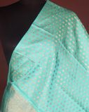 Turquoise Green Handwoven Kanjivaram Silk Dupatta T4198452