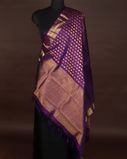 Purple Handwoven Kanjivaram Silk Dupatta T4197921