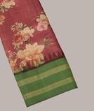 Maroon Tussar Printed Saree T4135451