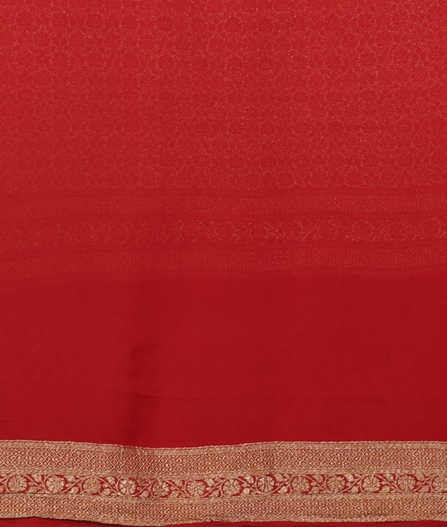 Off - White Banaras Georgette Silk Saree T3998203