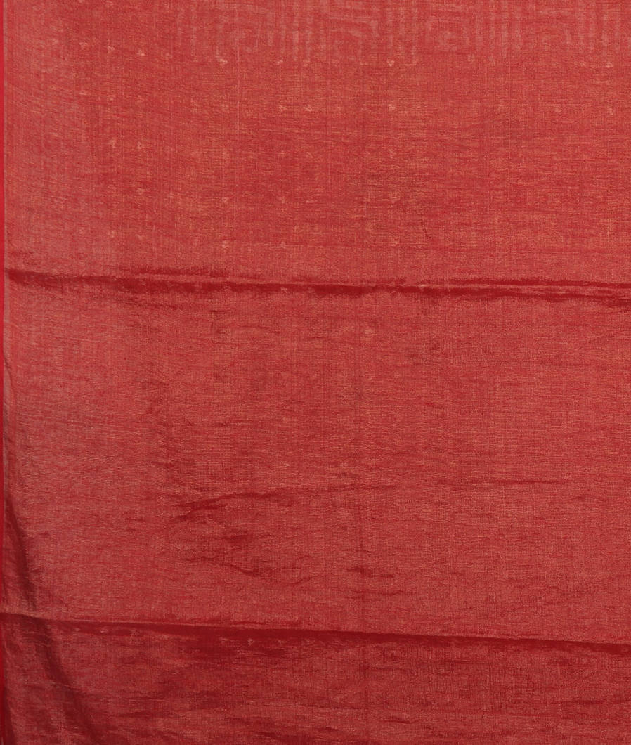 Red Tissue Tussar Printed Saree T4174363