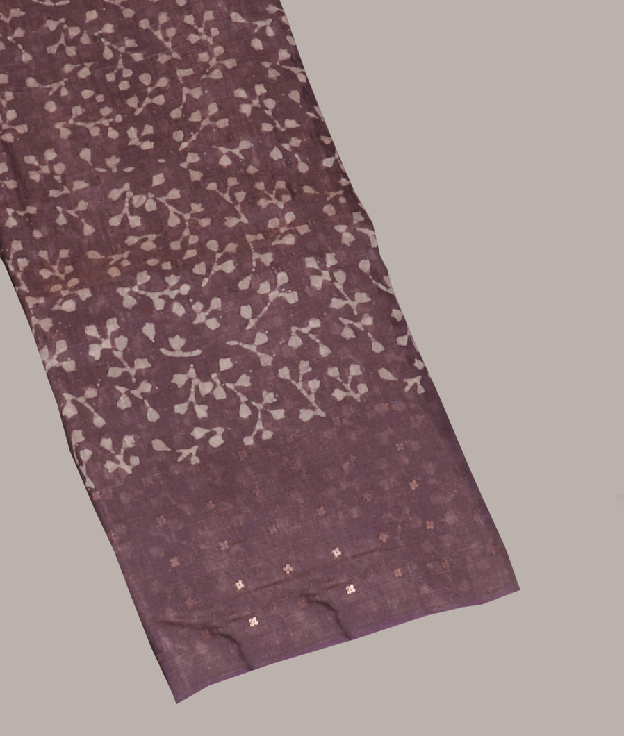 Purple Tissue Tussar Printed Saree T417428-image