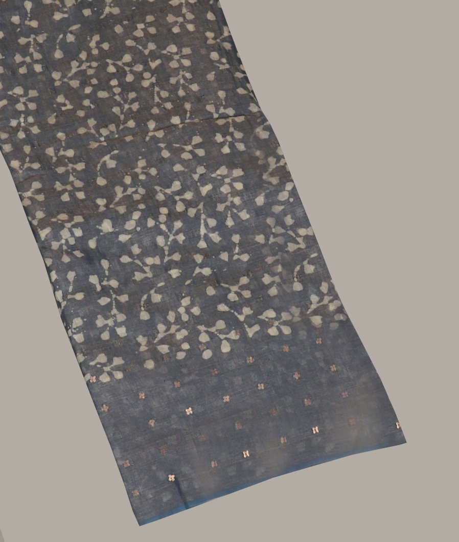 Blue Tissue Tussar Printed Saree T417433-image