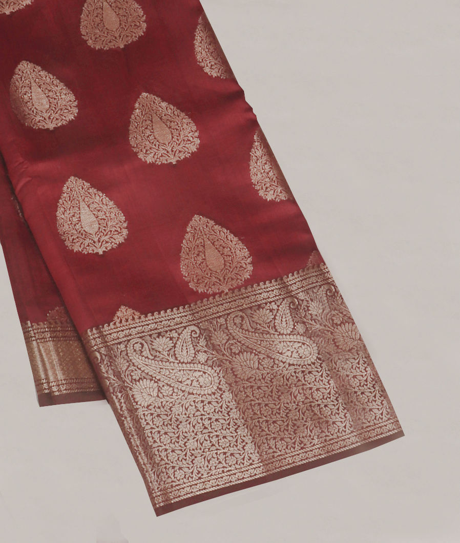 Maroon Chaniya Silk Saree T402775-image