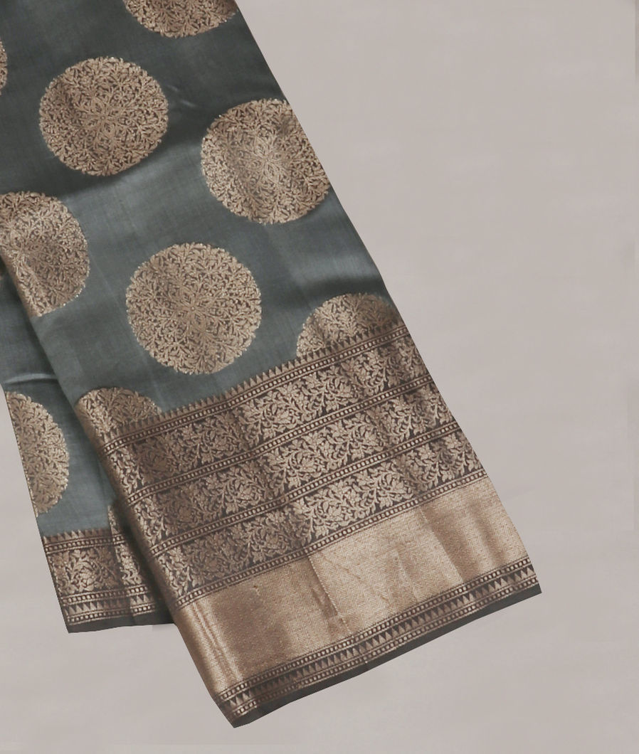 Grey Chaniya Silk Saree T402728-image