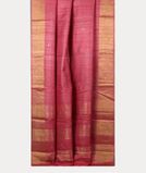 Pink Woven Tussar Saree T4173982