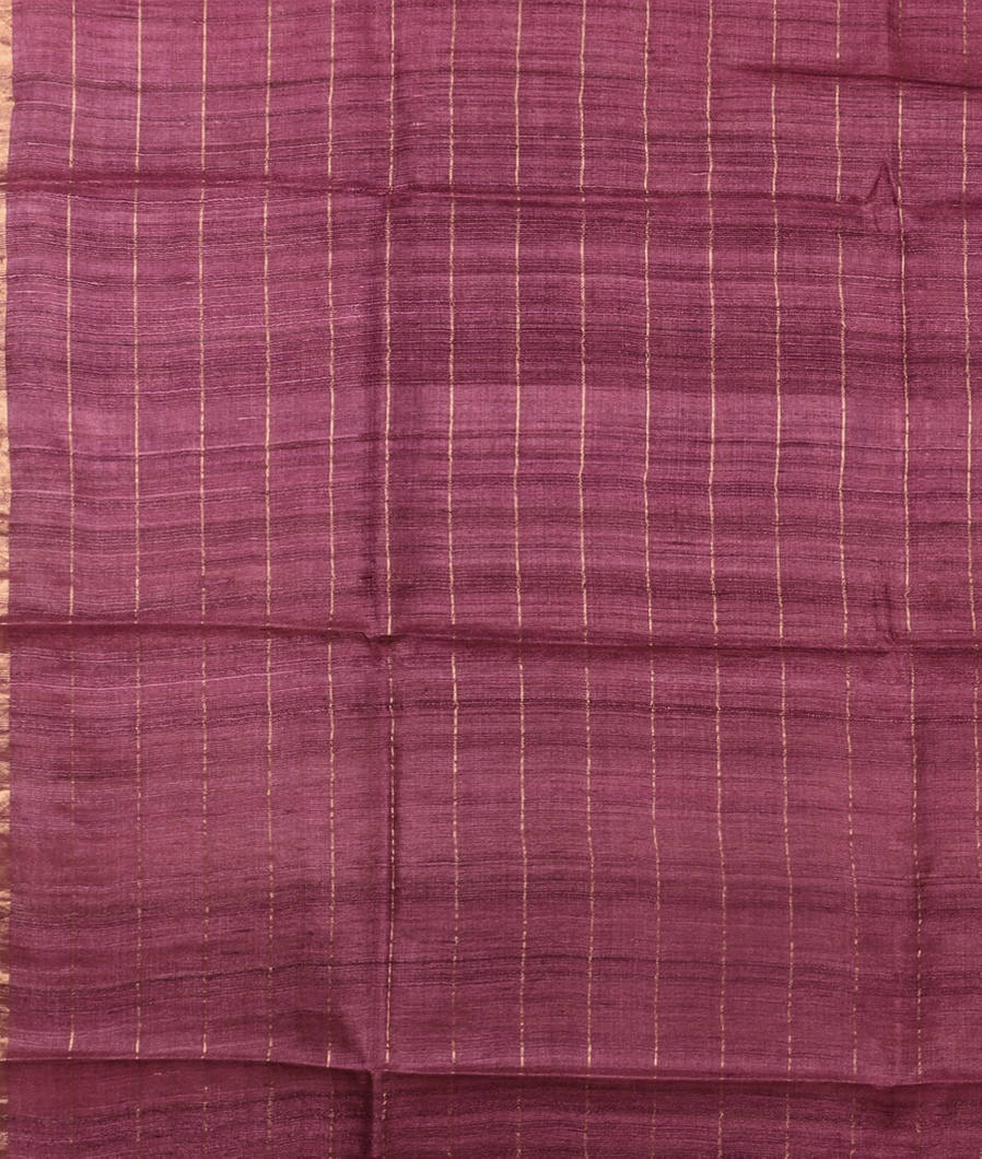 Red Tussar Printed Saree T4173613