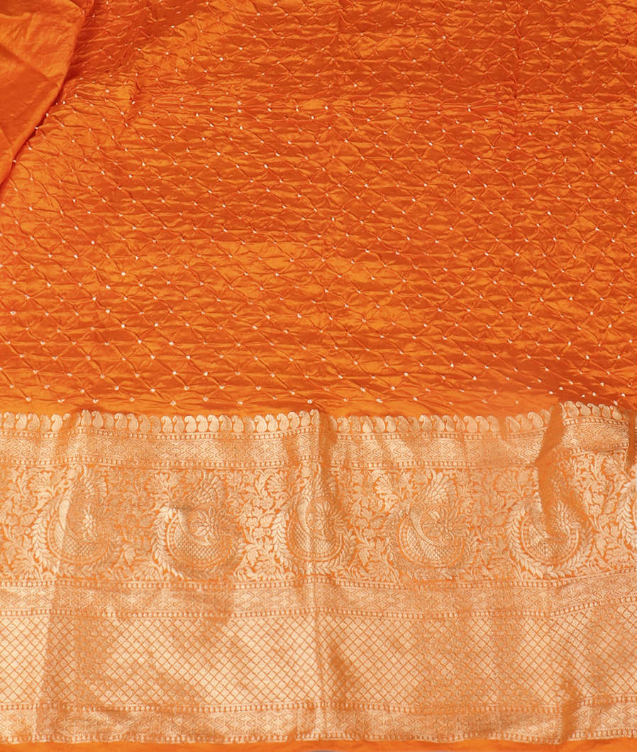 Pink Bandhani Chaniya Silk Saree T4197053