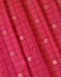 Orangish Pink Gadwal Silk Saree T4192754