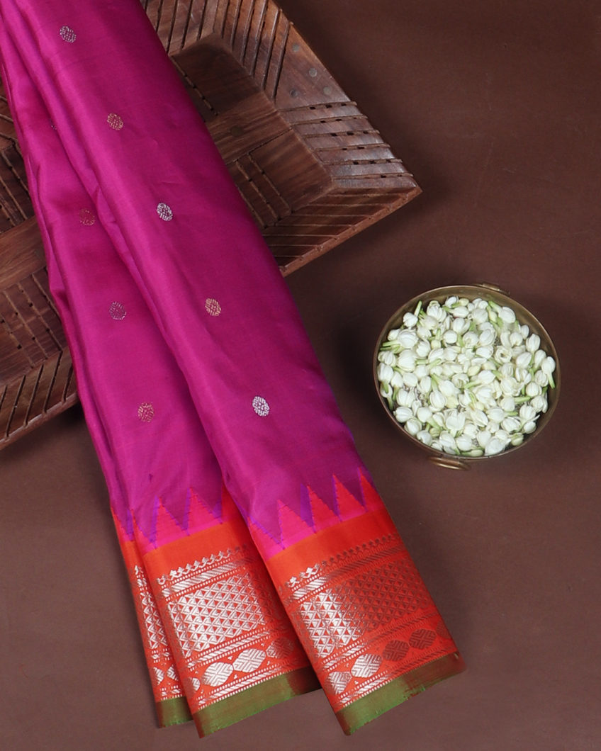 Purple Gadwal Silk Saree T419456-image
