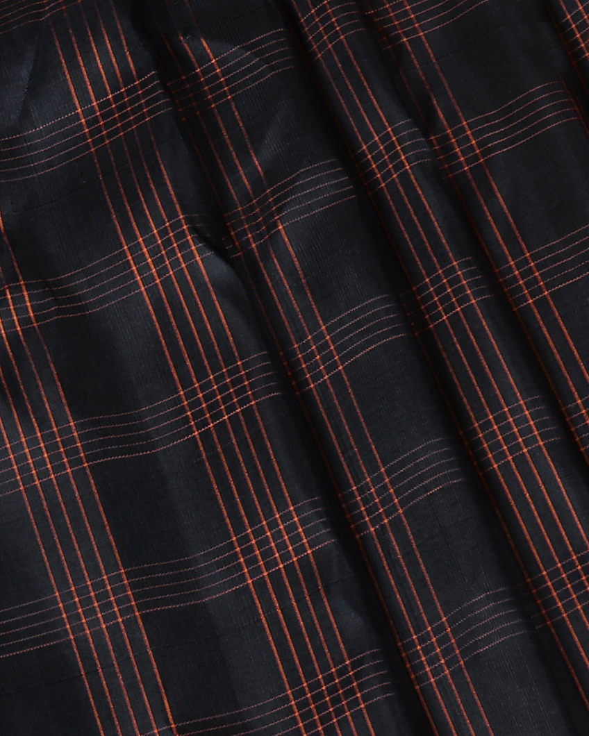 Black Gadwal Silk Saree T4192654