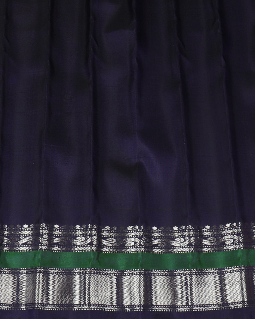 Pinkish Red Gadwal Silk Saree T4192813