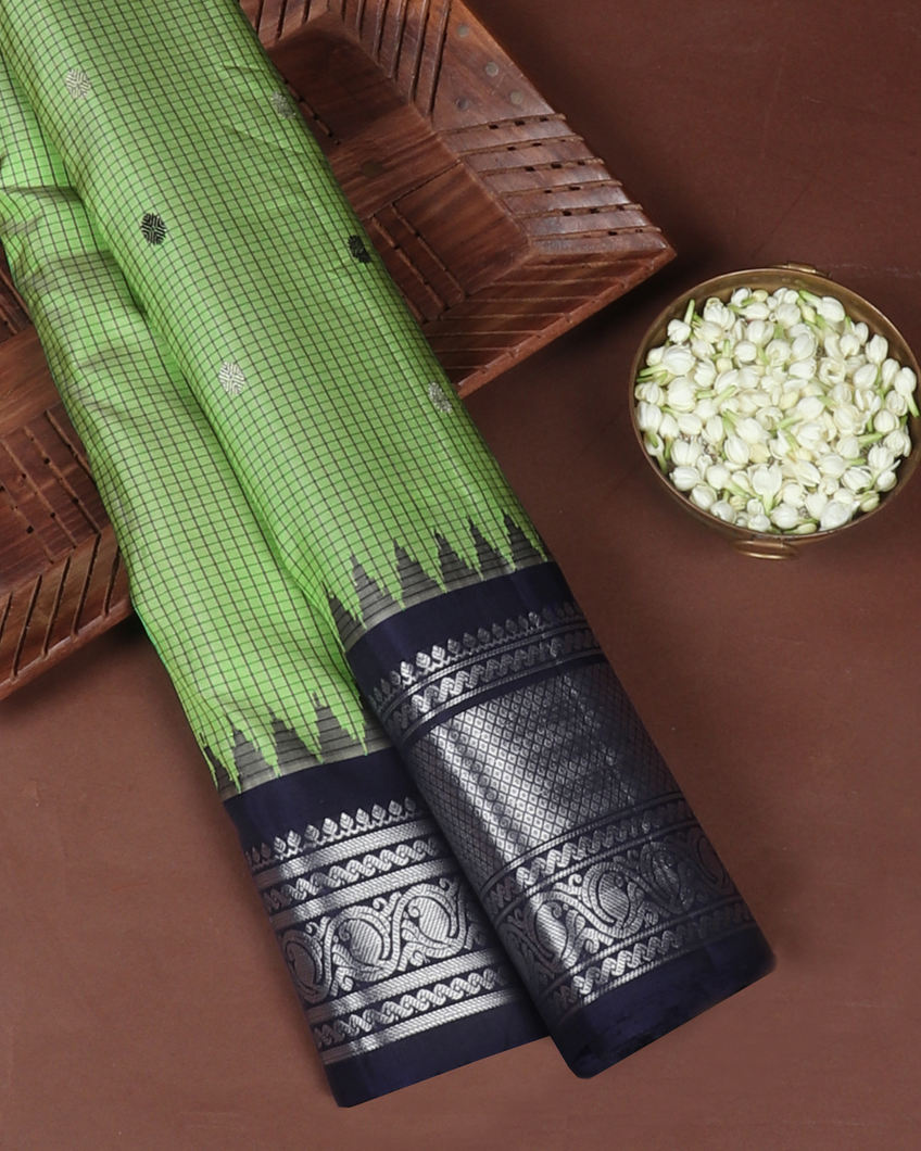 Green gadwal Silk Saree T419298-image