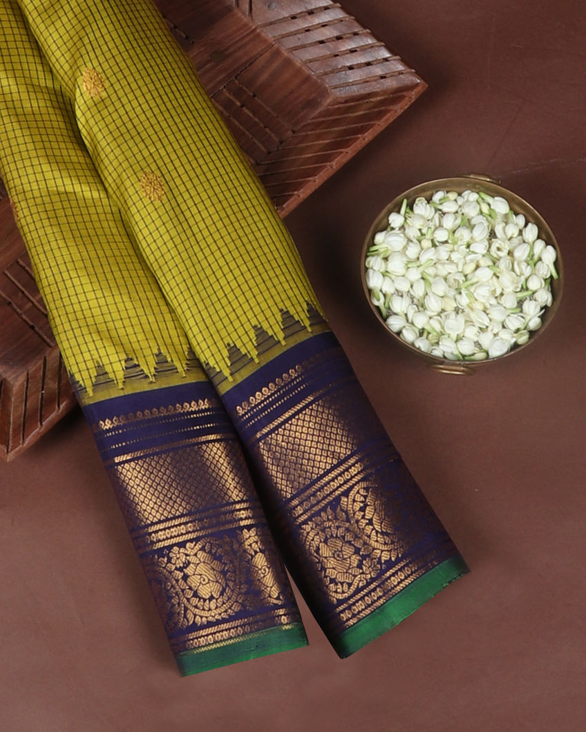 Mehndi Green Gadwal Silk Saree T418821-image