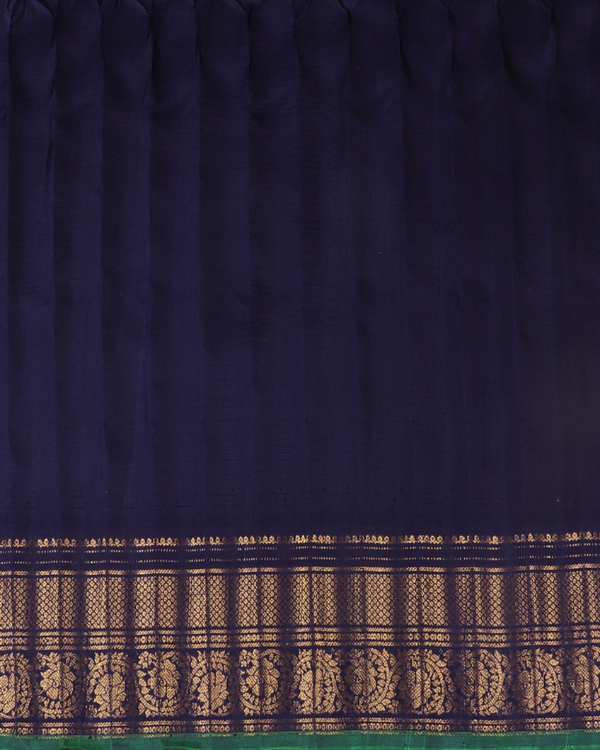 Mehndi Green Gadwal Silk Saree T4188213