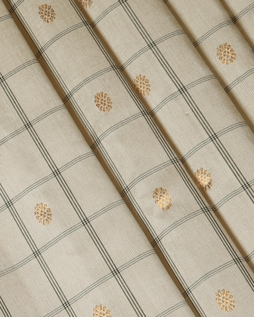 Beige Gadwal Silk Saree T4192774