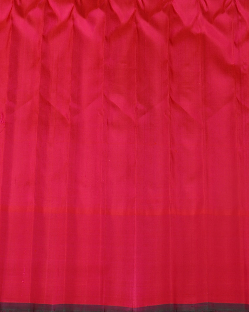 Greenish Yellow Gadwal Silk Saree T4192613