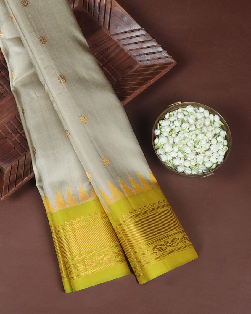 Grey Gadwal Silk Saree T419267-image