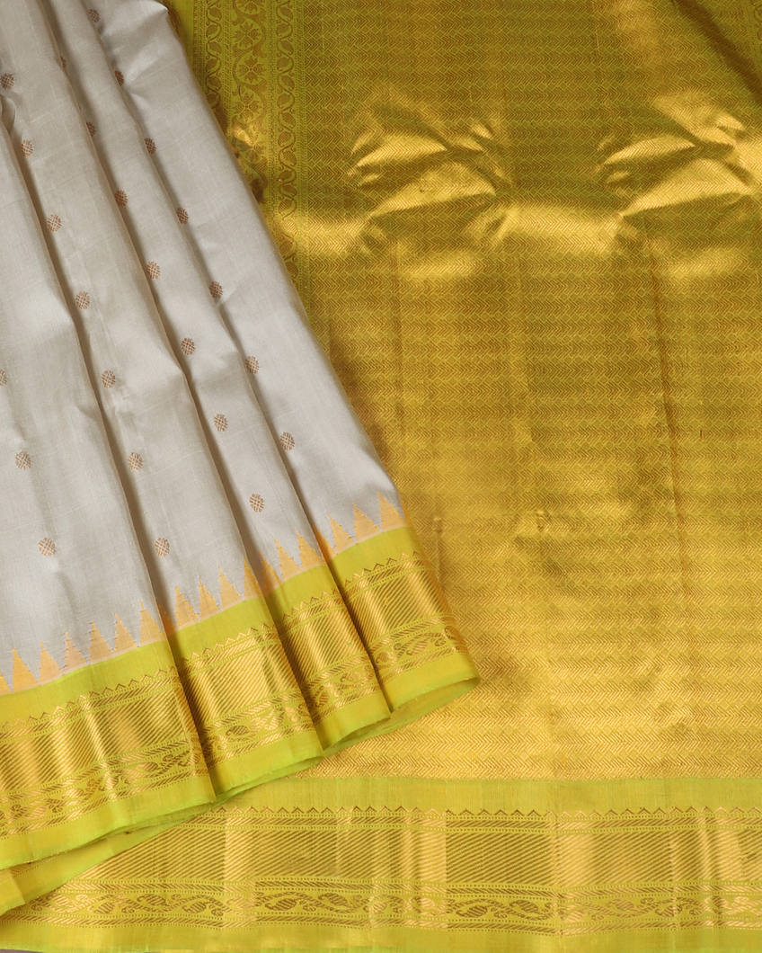 Grey Gadwal Silk Saree T4192672