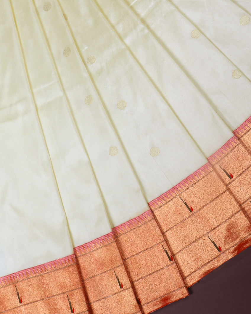 White Paithani Silk Saree T417293-image