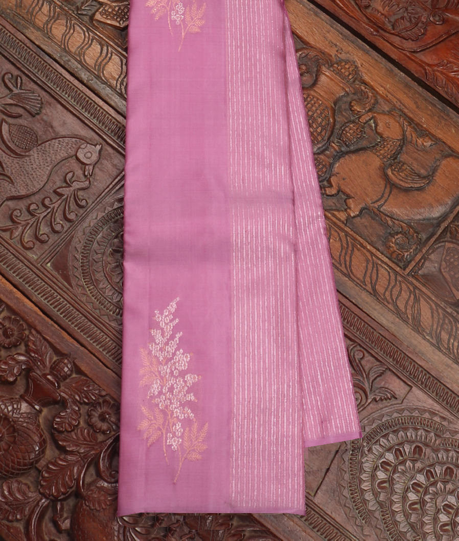 Lavender Handwoven Kanjivaram Silk Saree T405225-image