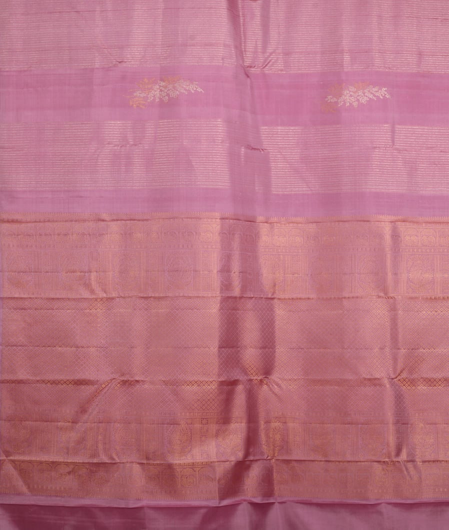 Lavender Handwoven Kanjivaram Silk Saree T4052254