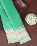 Turquoise Green Gadwal Silk Saree T4194381