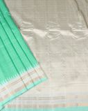 Turquoise Green Gadwal Silk Saree T4194382