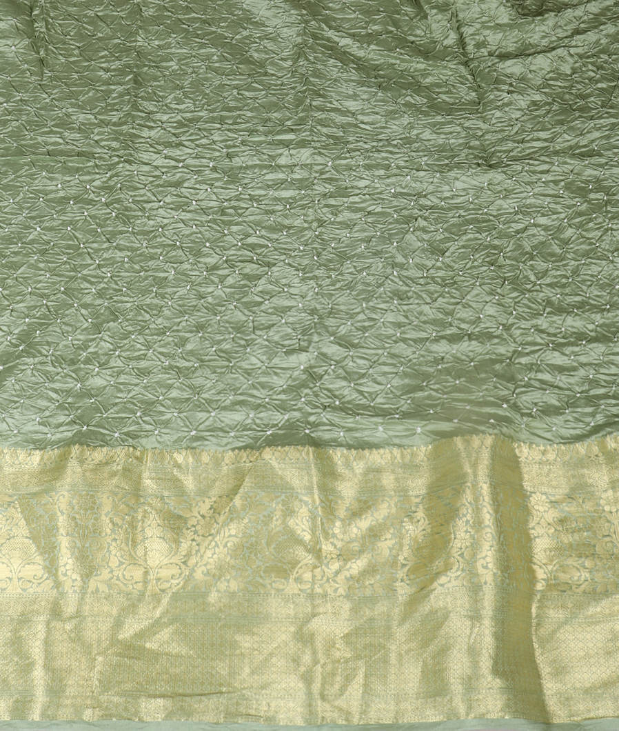 Rust Bandhani Chaniya Silk Saree T4197283