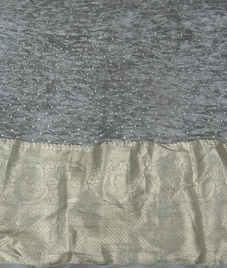 Purple Bandhani Chaniya Silk Saree T4197563