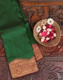 Bottle Green Handwoven Kanjivaram Silk Saree T4215431