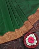 Bottle Green Handwoven Kanjivaram Silk Saree T4215432