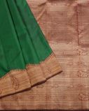 Bottle Green Handwoven Kanjivaram Silk Saree T4215434