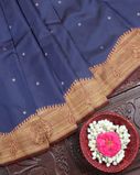 Blue  Handwoven Kanjivaram Silk Saree T3149342