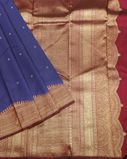 Blue  Handwoven Kanjivaram Silk Saree T3149343