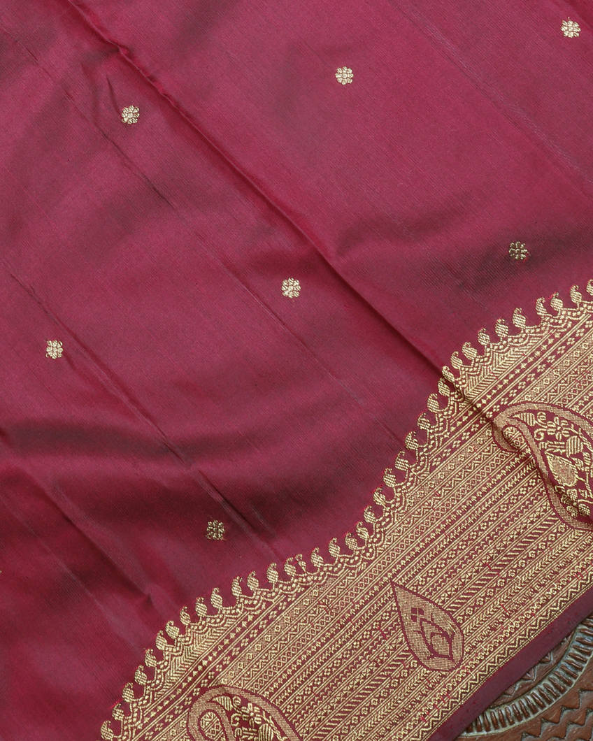 Blue  Handwoven Kanjivaram Silk Saree T3149344