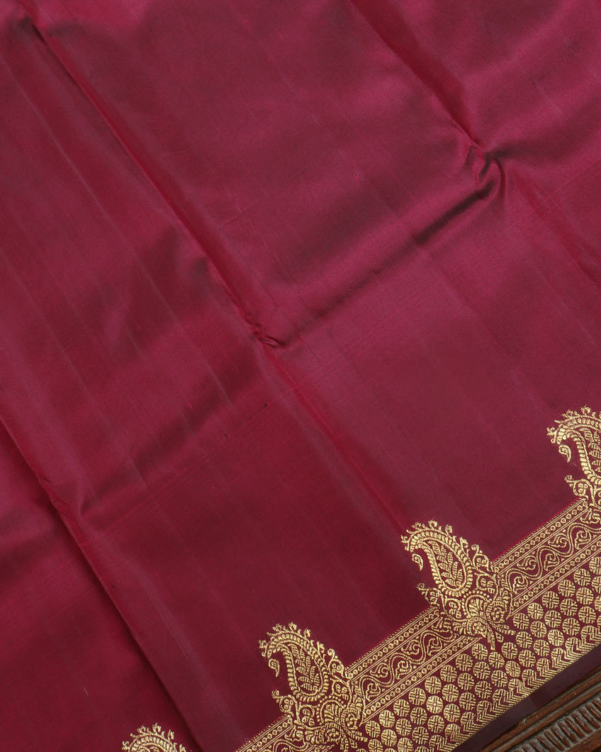 Blue Handwoven Kanjivaram Silk Saree T3372624