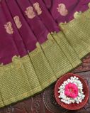 Purple Handwoven Kanjivaram Silk Saree T4169182