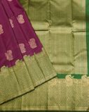 Purple Handwoven Kanjivaram Silk Saree T4169183