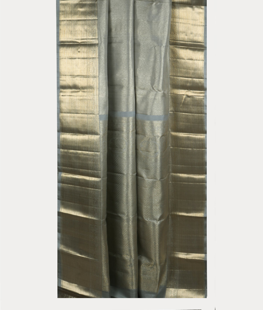 Grey Handwoven Kanjivaram Silk Saree T4181162