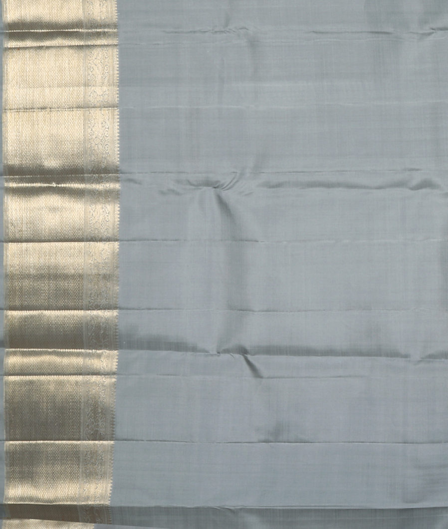 Grey Handwoven Kanjivaram Silk Saree T4181163