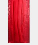 Pinkish Red Kora Organza Embroidery Saree T3832052