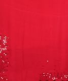 Pinkish Red Kora Organza Embroidery Saree T3832053