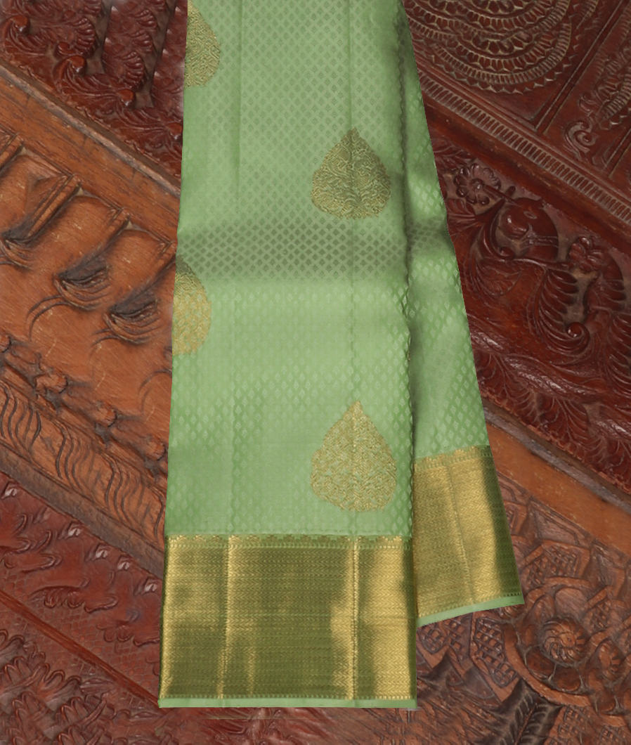 Green Handwoven Kanjivaram Silk Saree T419663-image