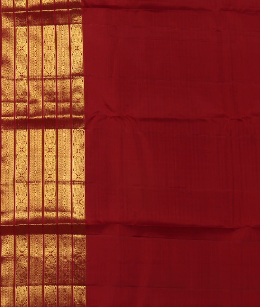 Yellow And Green Handwoven Kanjivaram Silk Saree T4187893