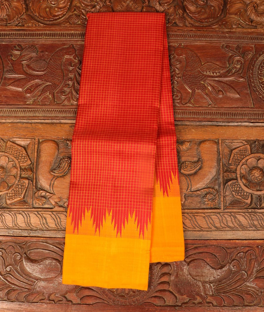 Red Handwoven Kanjivaram Silk Saree T243413-image