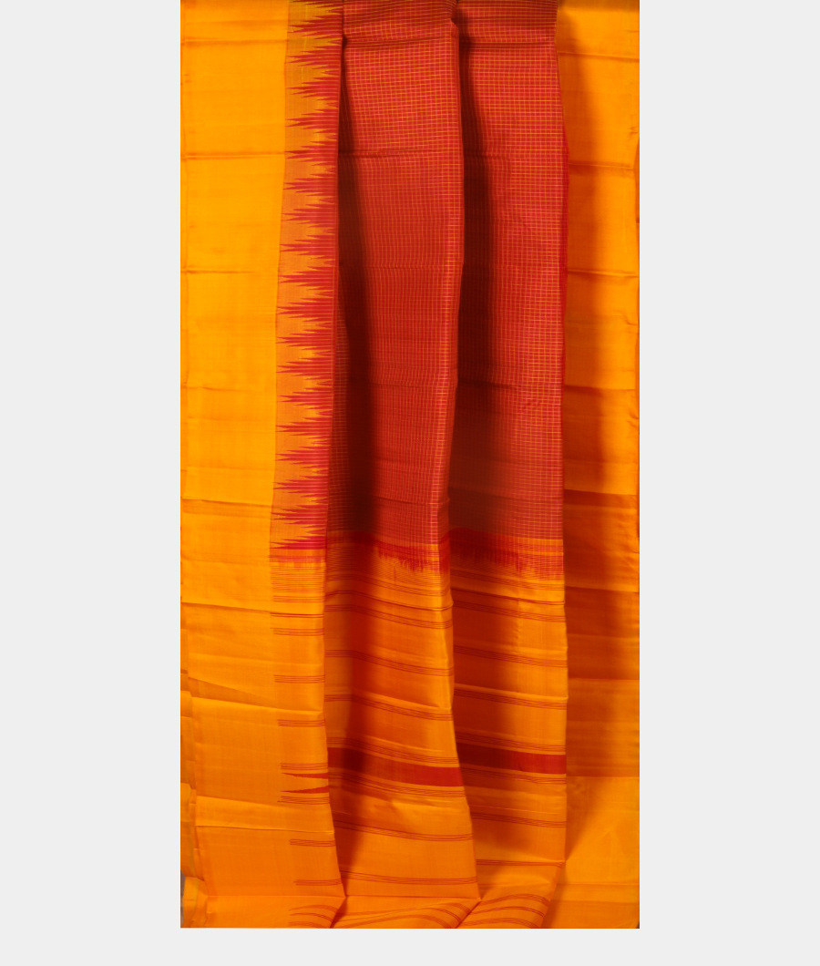 Red Handwoven Kanjivaram Silk Saree T2434132