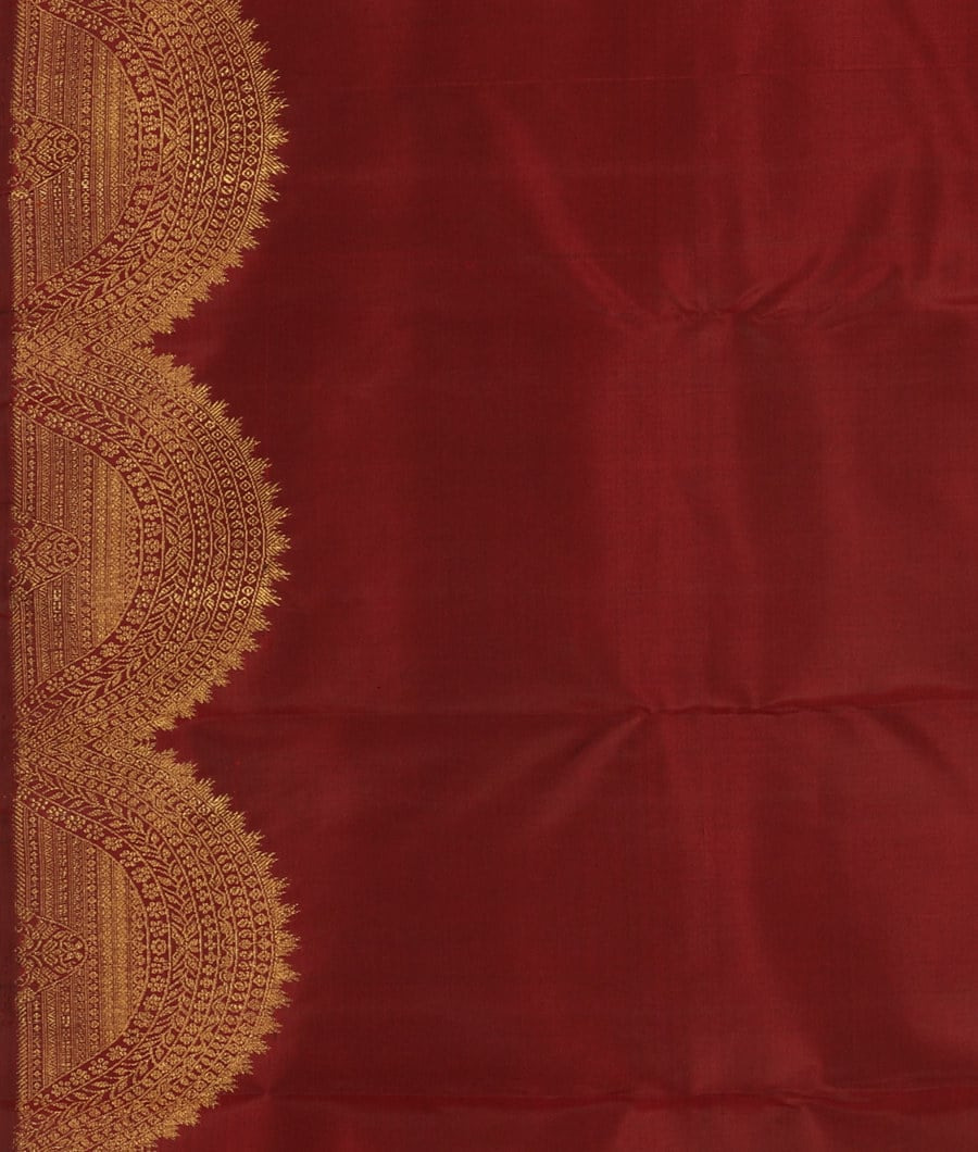 Bottle Green Handwoven Kanjivaram Silk Saree T3867183