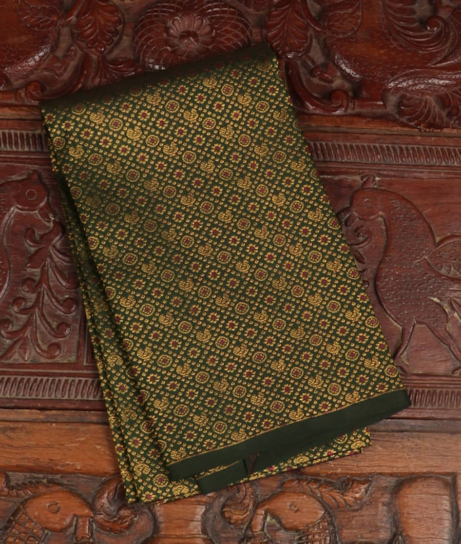 Green Handwoven Kanjivaram Silk Blouse T419401-image